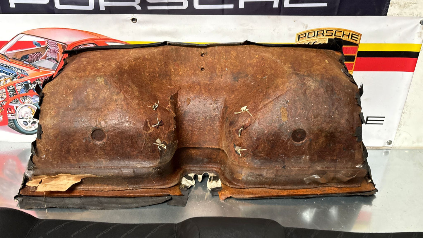 Porsche 944 black seat set, front seats with Porsche scripted fabric, used