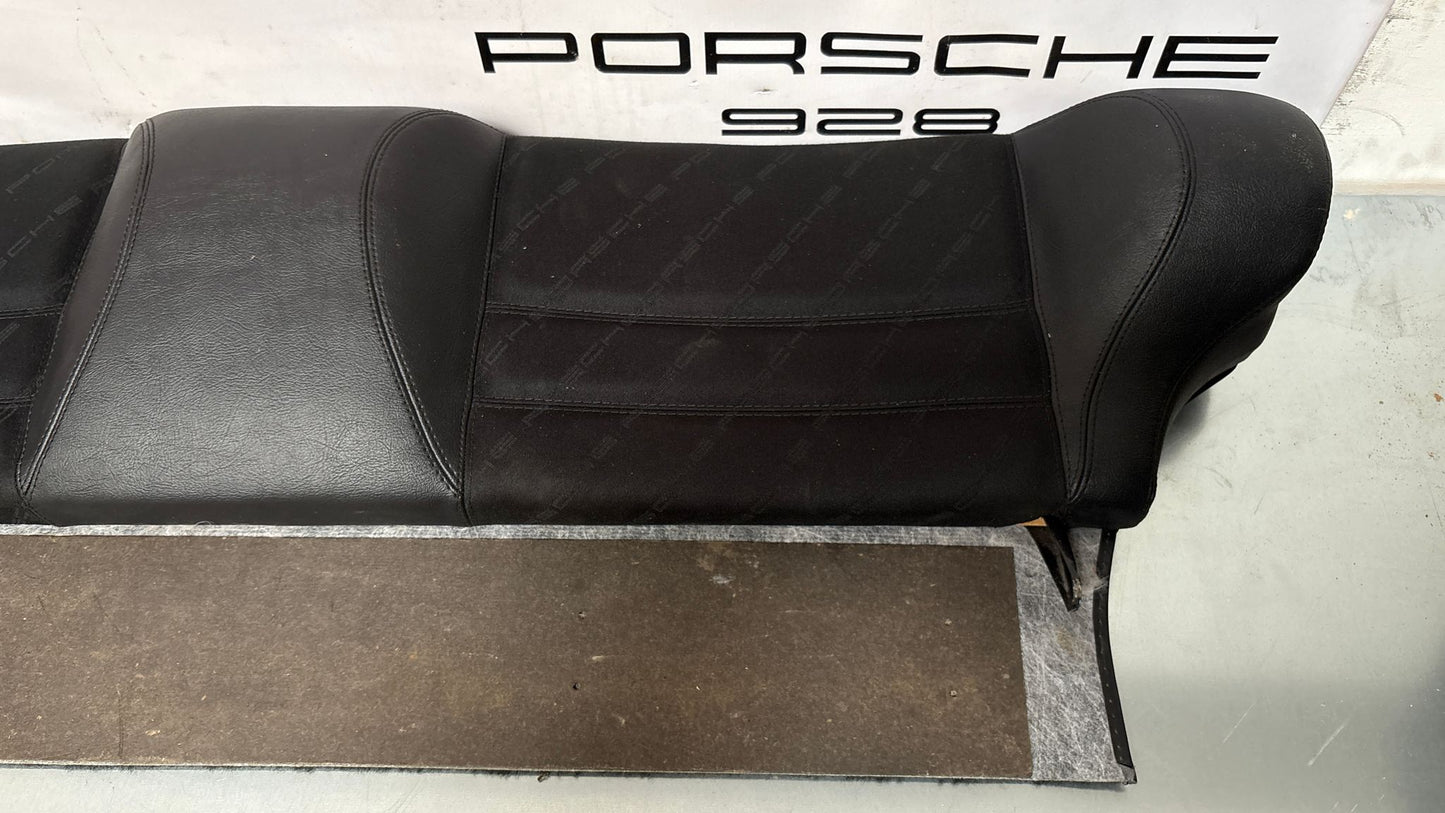Porsche 944 black seat set, front seats with Porsche scripted fabric, used