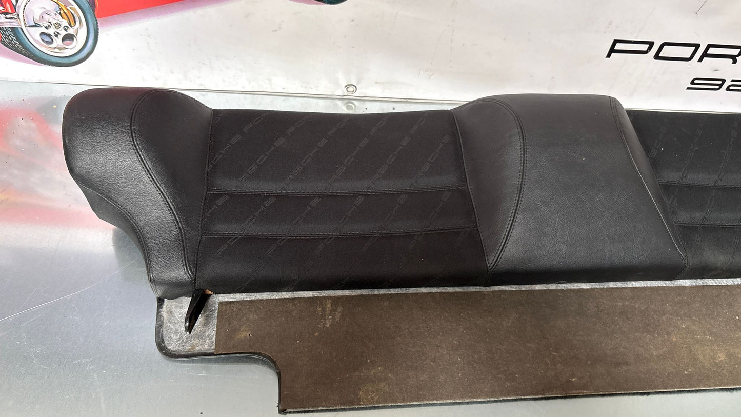 Porsche 944 black seat set, front seats with Porsche scripted fabric, used