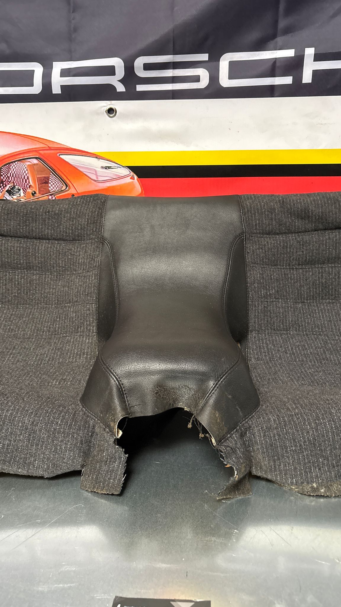 Porsche 944 black seat set, front seats with black /grey pinstripe fabric