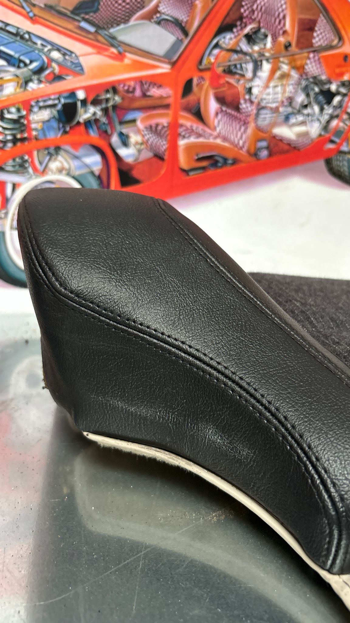 Porsche 944 black seat set, front seats with black /grey pinstripe fabric