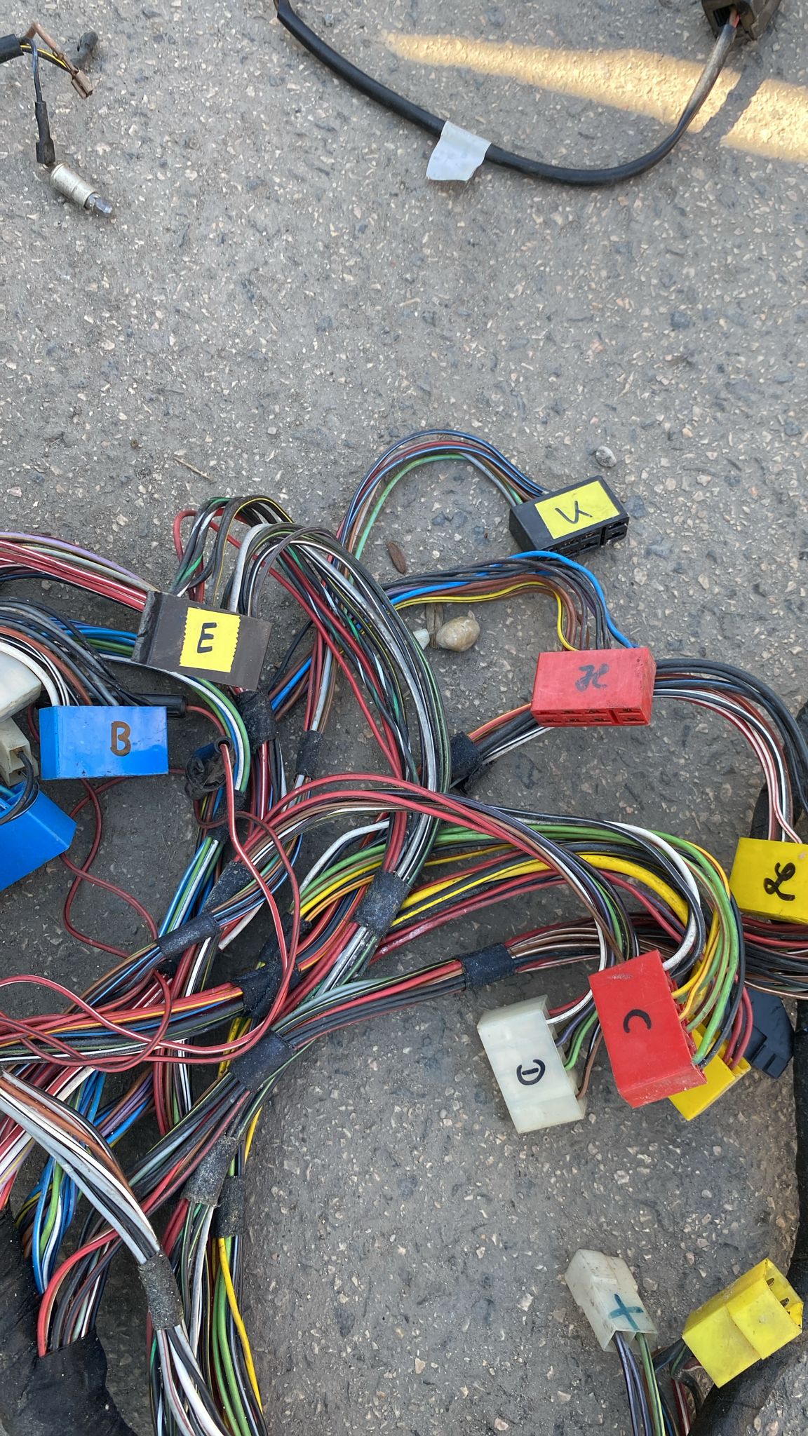 Porsche 928S 1985 LHD Interior / dashboard wiring loom, used 92861200322