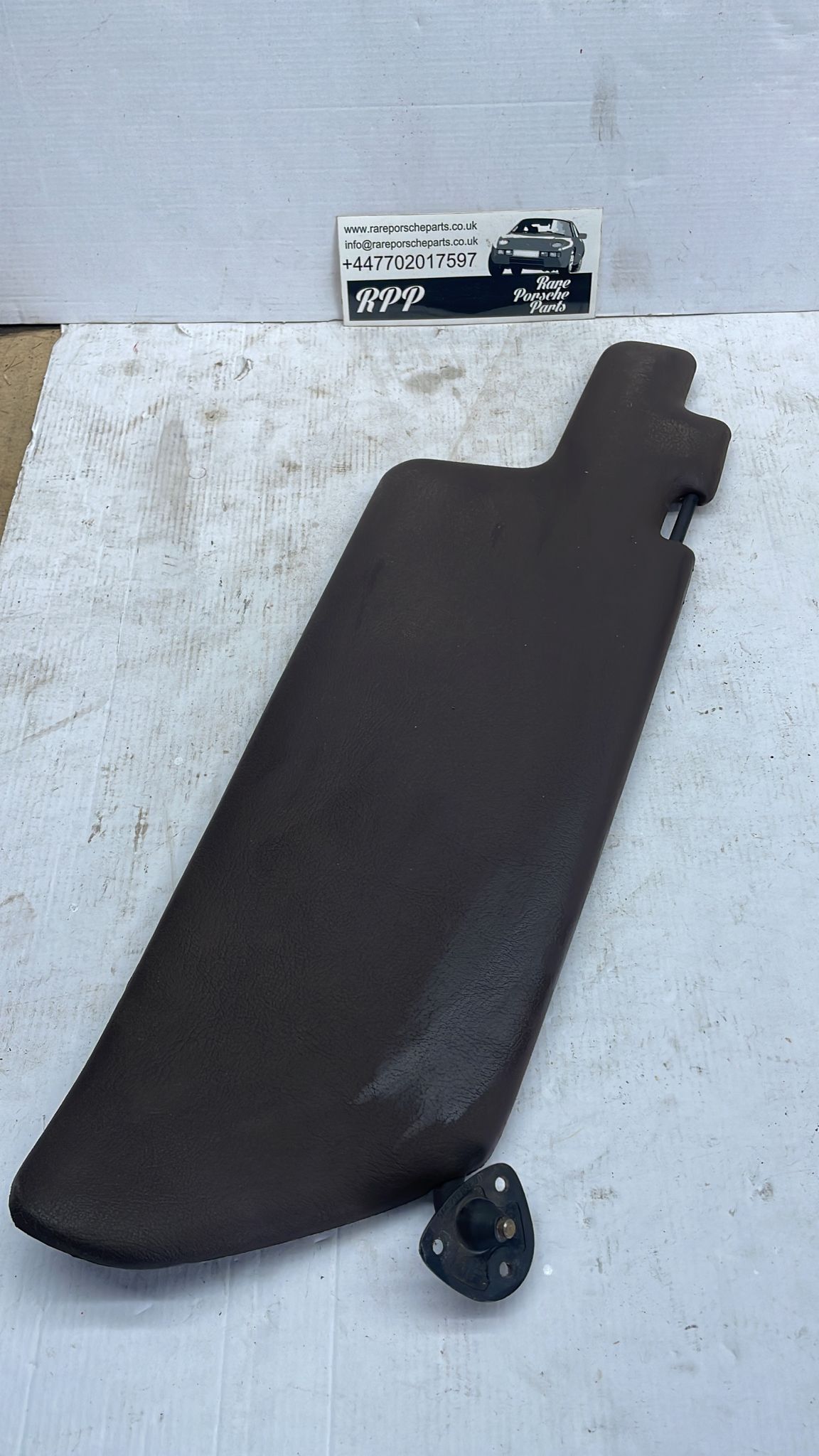 Porsche 924S/944 sun visor, right side in brown, late type, used