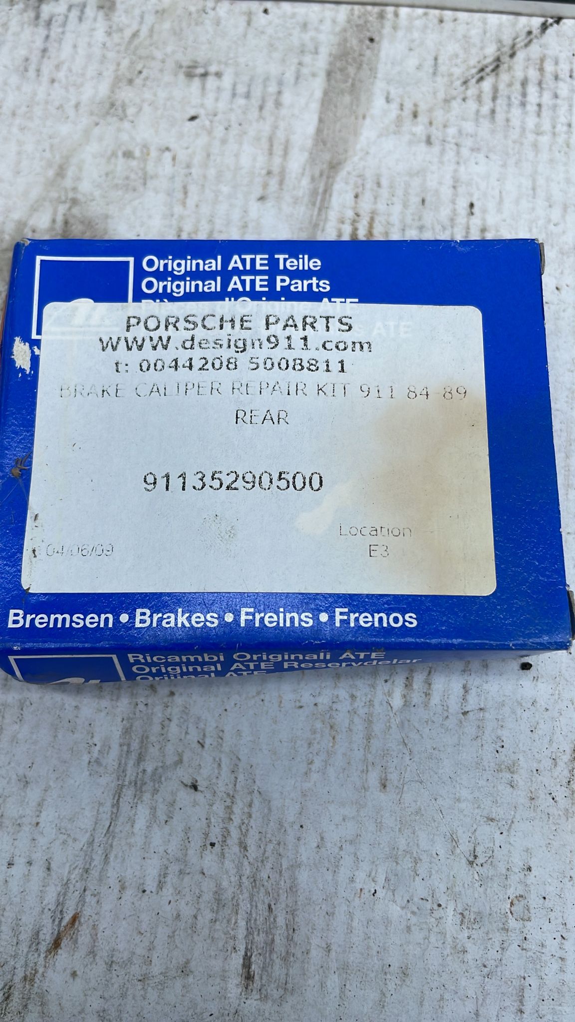 Porsche 911 84-89 Kit riparazione pinza freno posteriore 91135290500