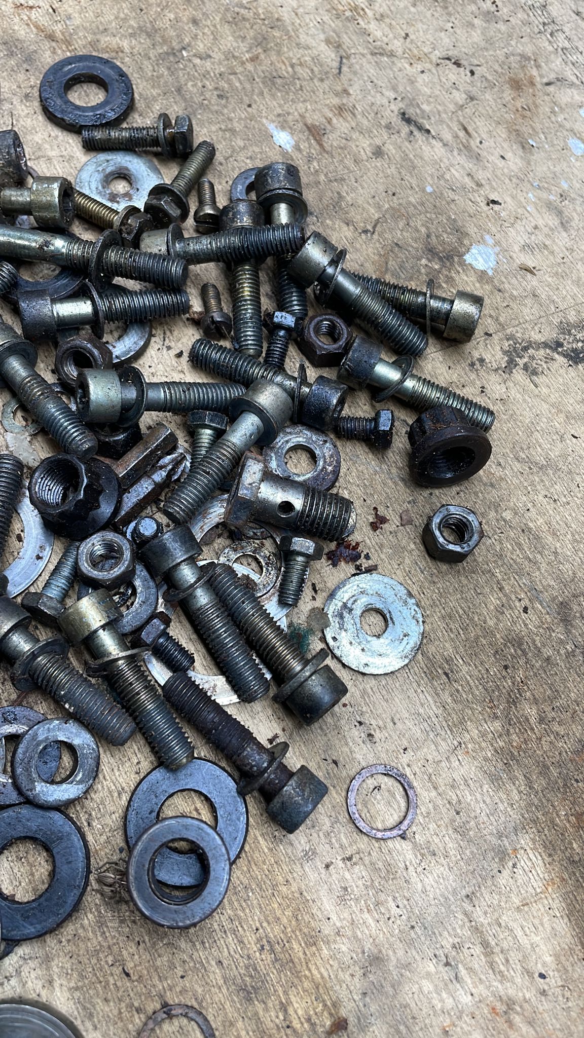 Porsche 944 Turbo Job lot of cylinder head bolts nuts and washers, used