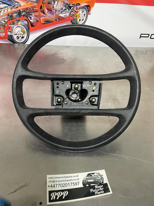 Porsche 911 930 black leather steering wheel, used 91134708408