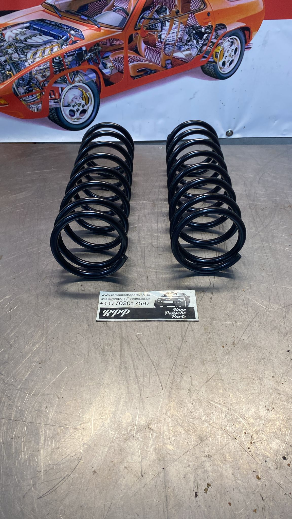 Porsche 944 Turbo pair of coil springs, refurbished 94434353101 – Rare ...