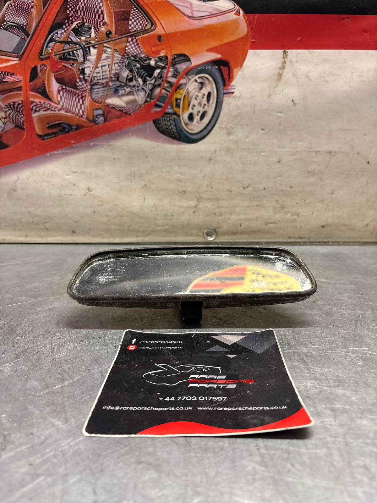 Porsche 924 944 rear view mirror used, for spares or repair 477857511