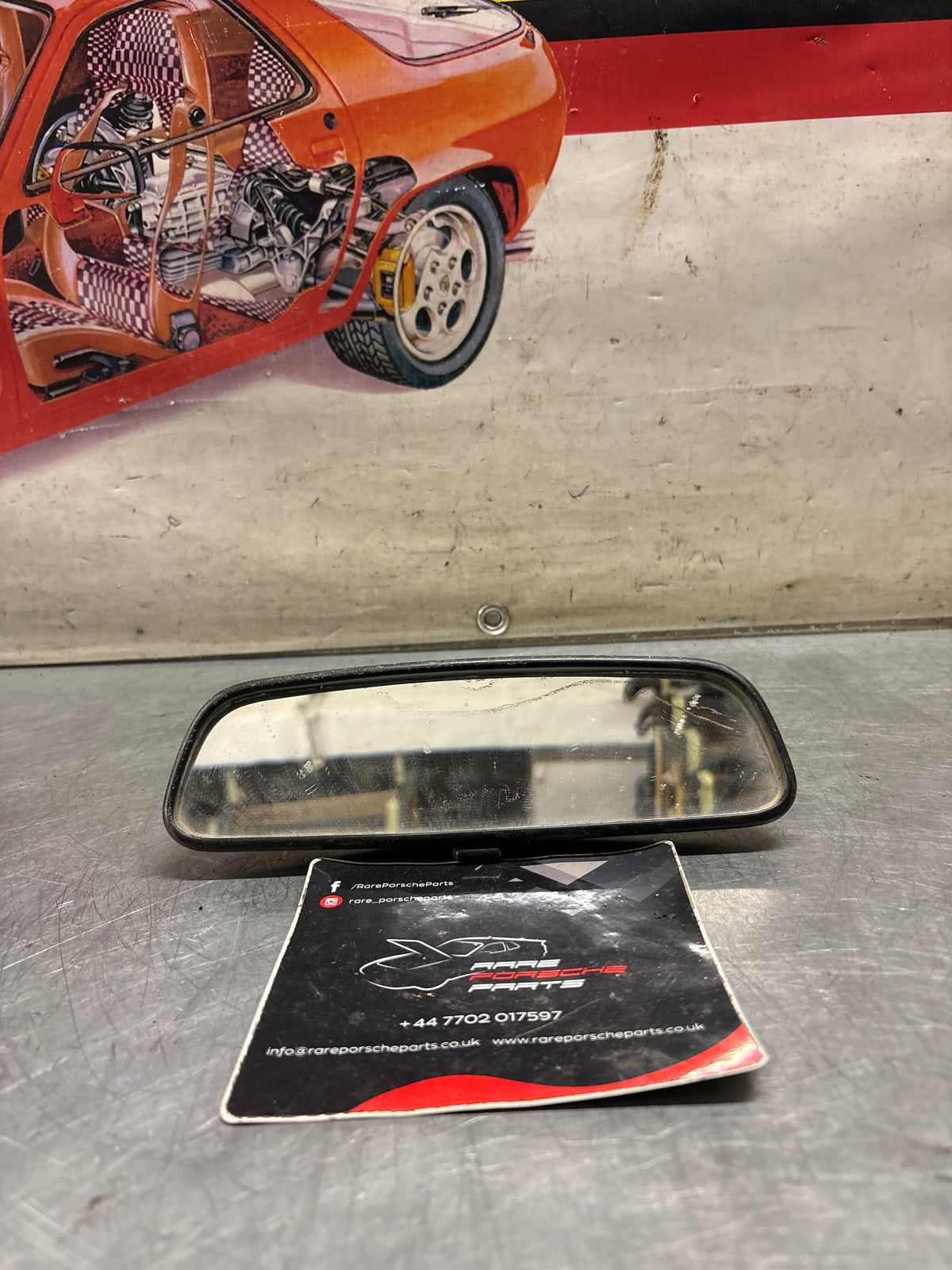Porsche 924 944 rear view mirror used, for spares or repair 477857511