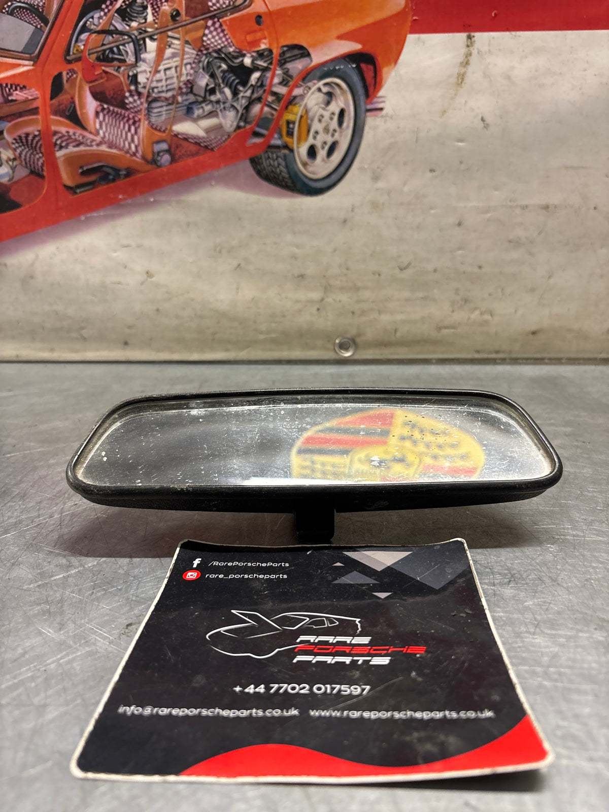 Porsche 924 944 rear view mirror used, for spares or repair 477857511