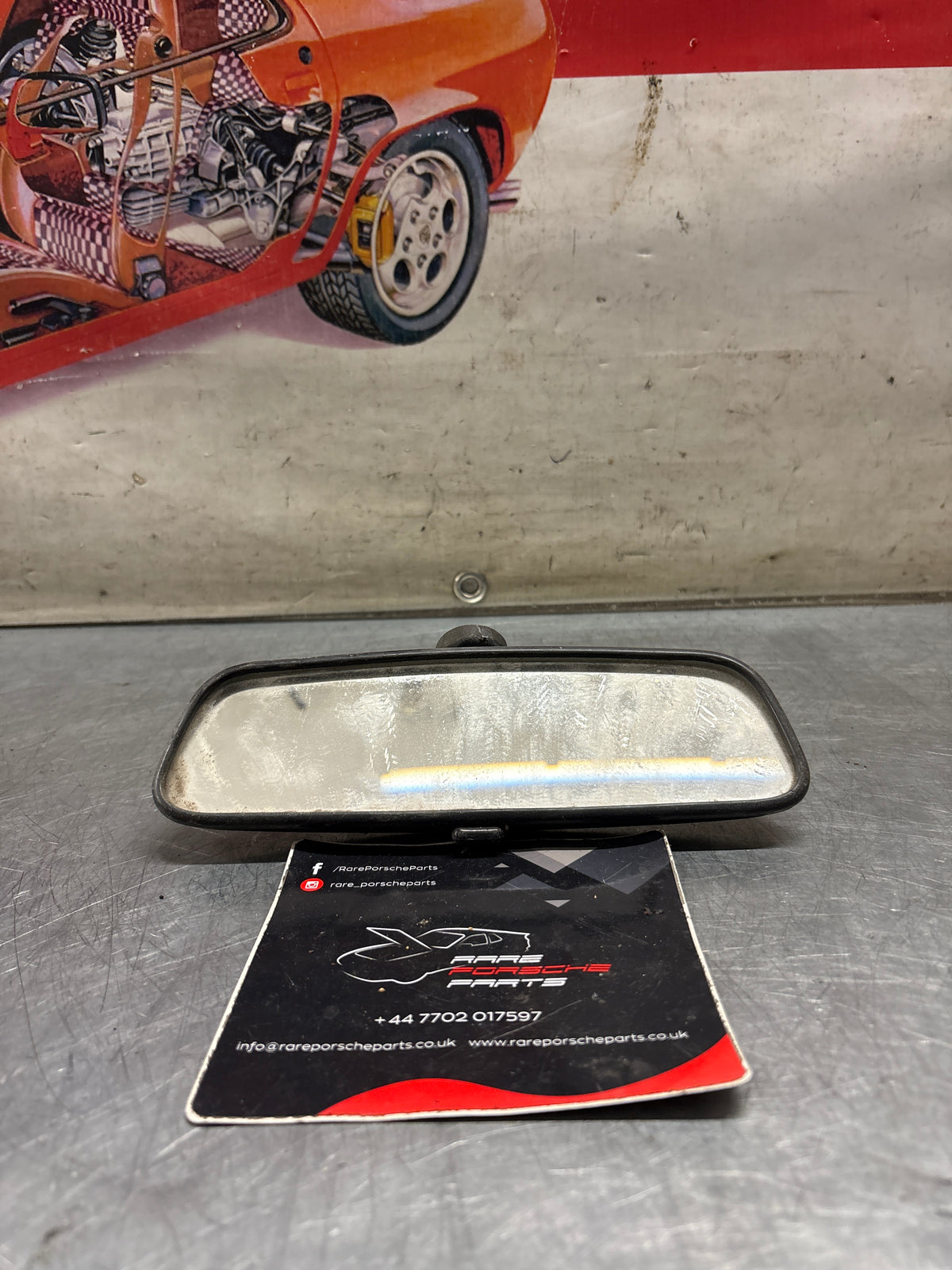 Porsche 924 944 rear view mirror used, for spares or repair 477857511