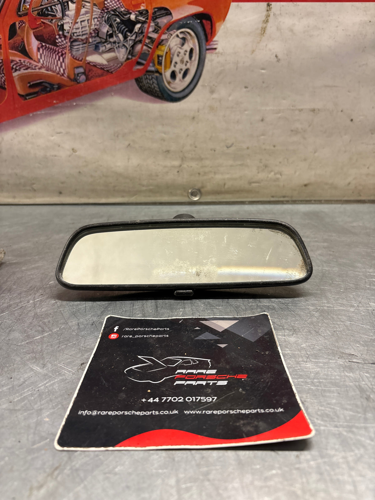 Porsche 924 944 rear view mirror used, for spares or repair 477857511