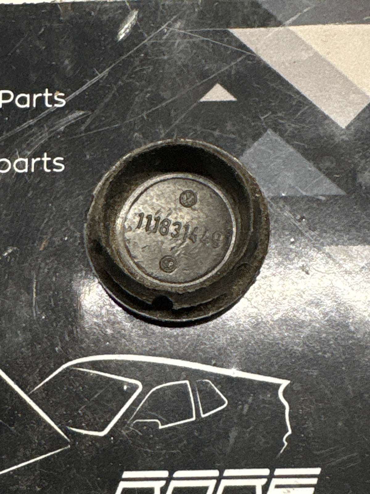 Porsche 924 / 944 / 911 / 914 / VW screw cover plug , used 111831449