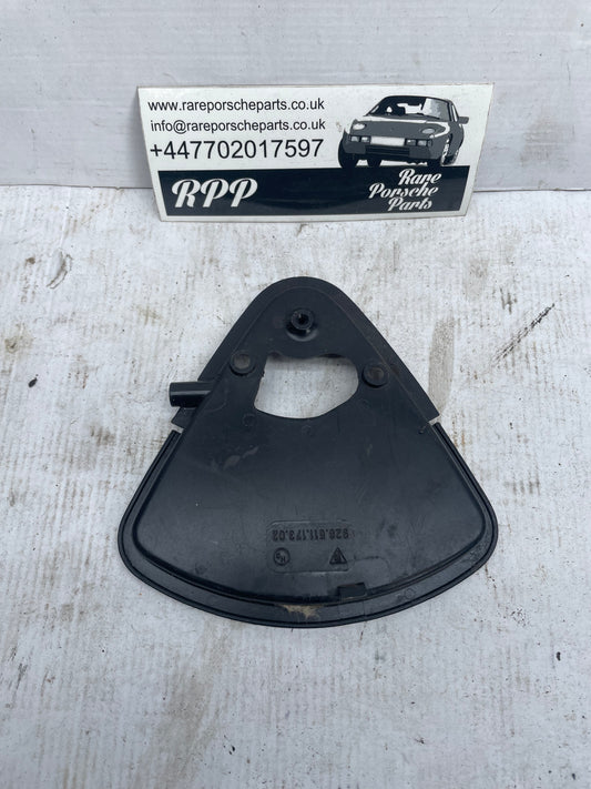 Porsche 944/924/928/968 bonnet release handle backing plate (used) 92851117302. 928 511 173 02