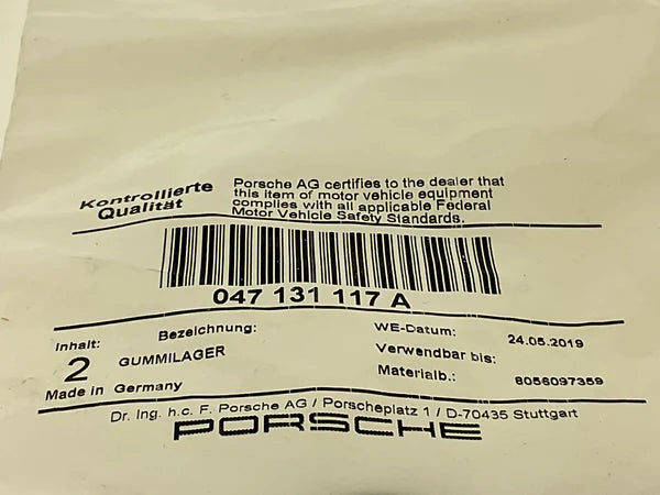 Porsche 924 2.0 N/A, Gummilagerbuchse für Lichtmaschine 047131117A