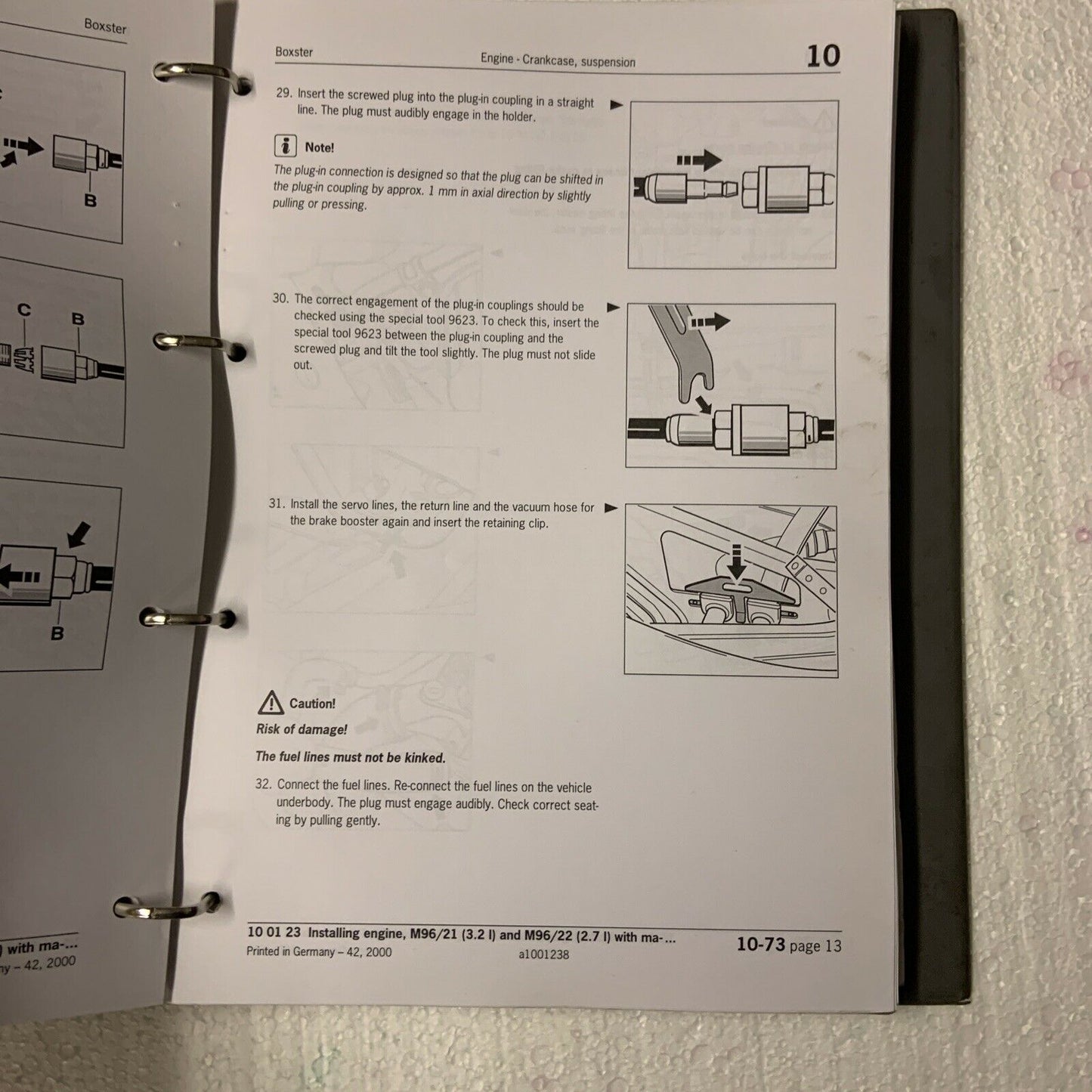 Porsche Boxster 986 Factory Service  Manual Group 1, Engine Part 2