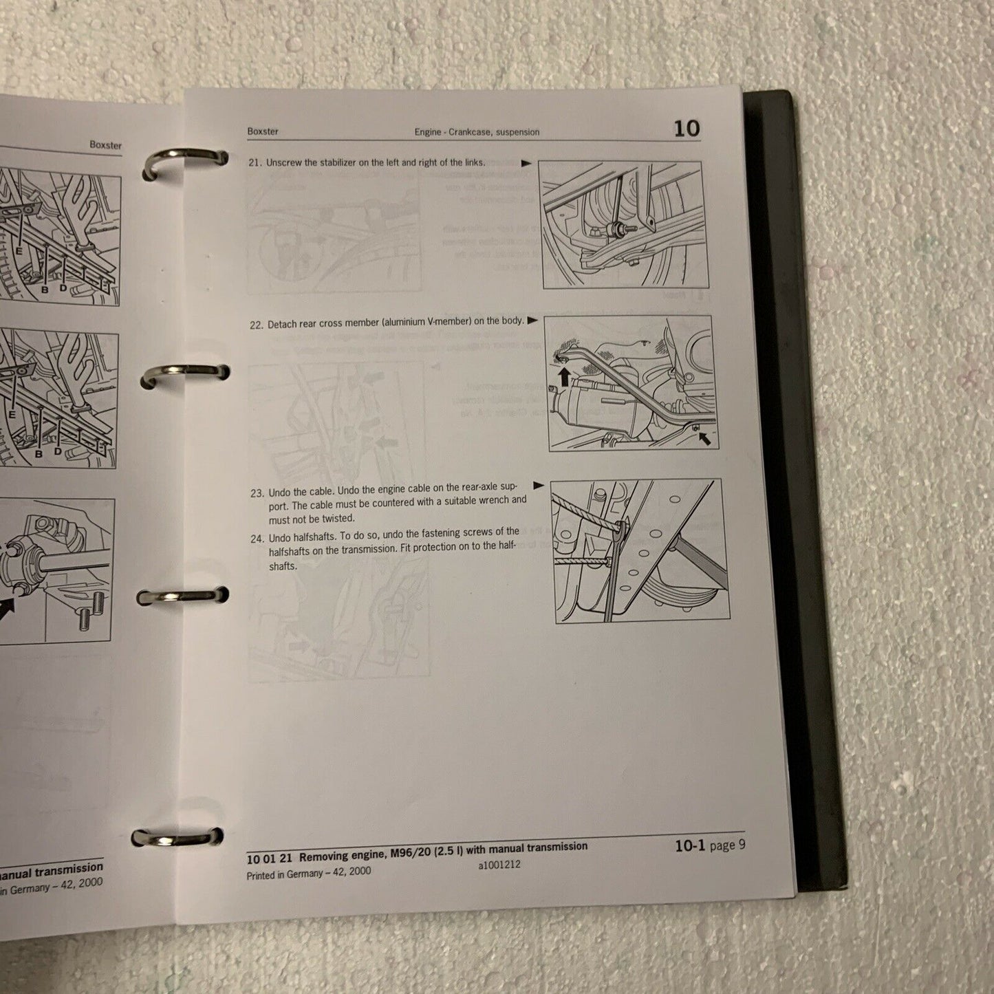 Porsche Boxster 986 Factory Service  Manual Group 1, Engine Part 2