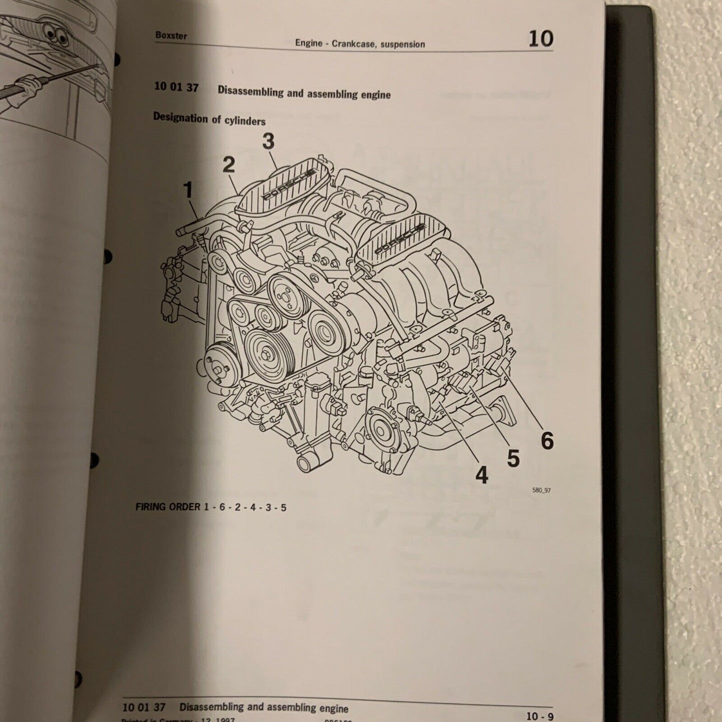 Porsche Boxster 986 Werks-Servicehandbuch Gruppe 1 Motor, Teil 1