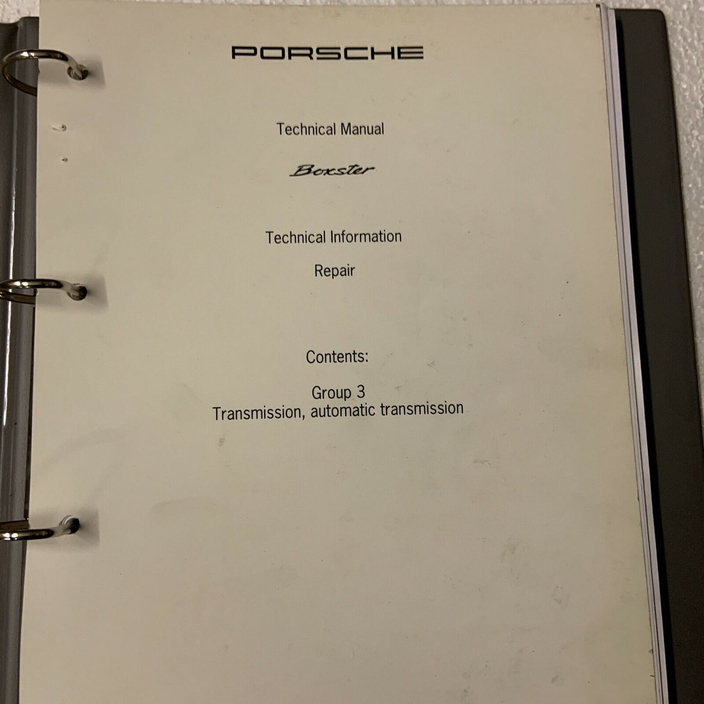 Porsche Boxster 986 Werks-Servicehandbuch Gruppe 3, Automatikgetriebe