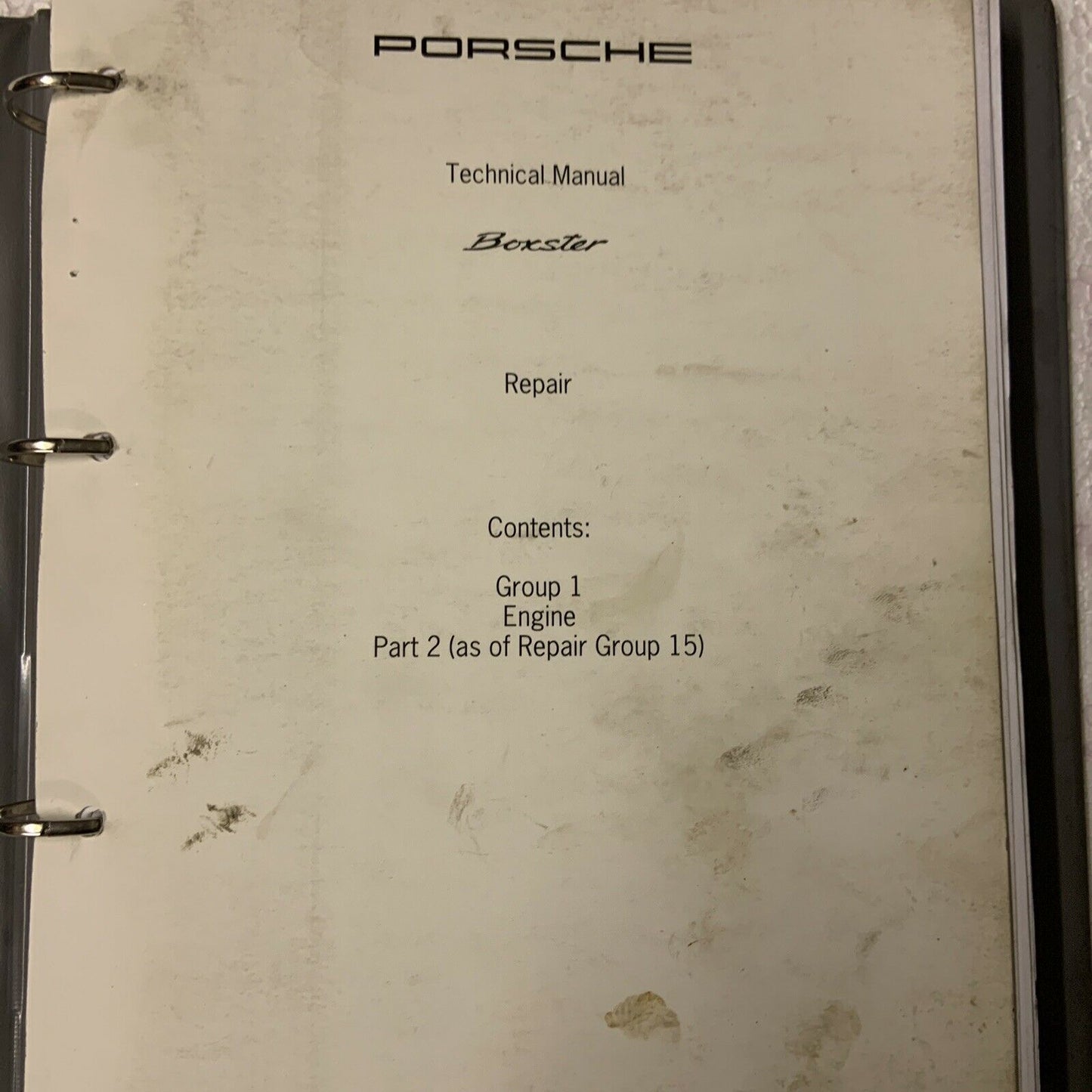 Porsche Boxster 986 Factory Service  Manual Group 1, Engine Part 2