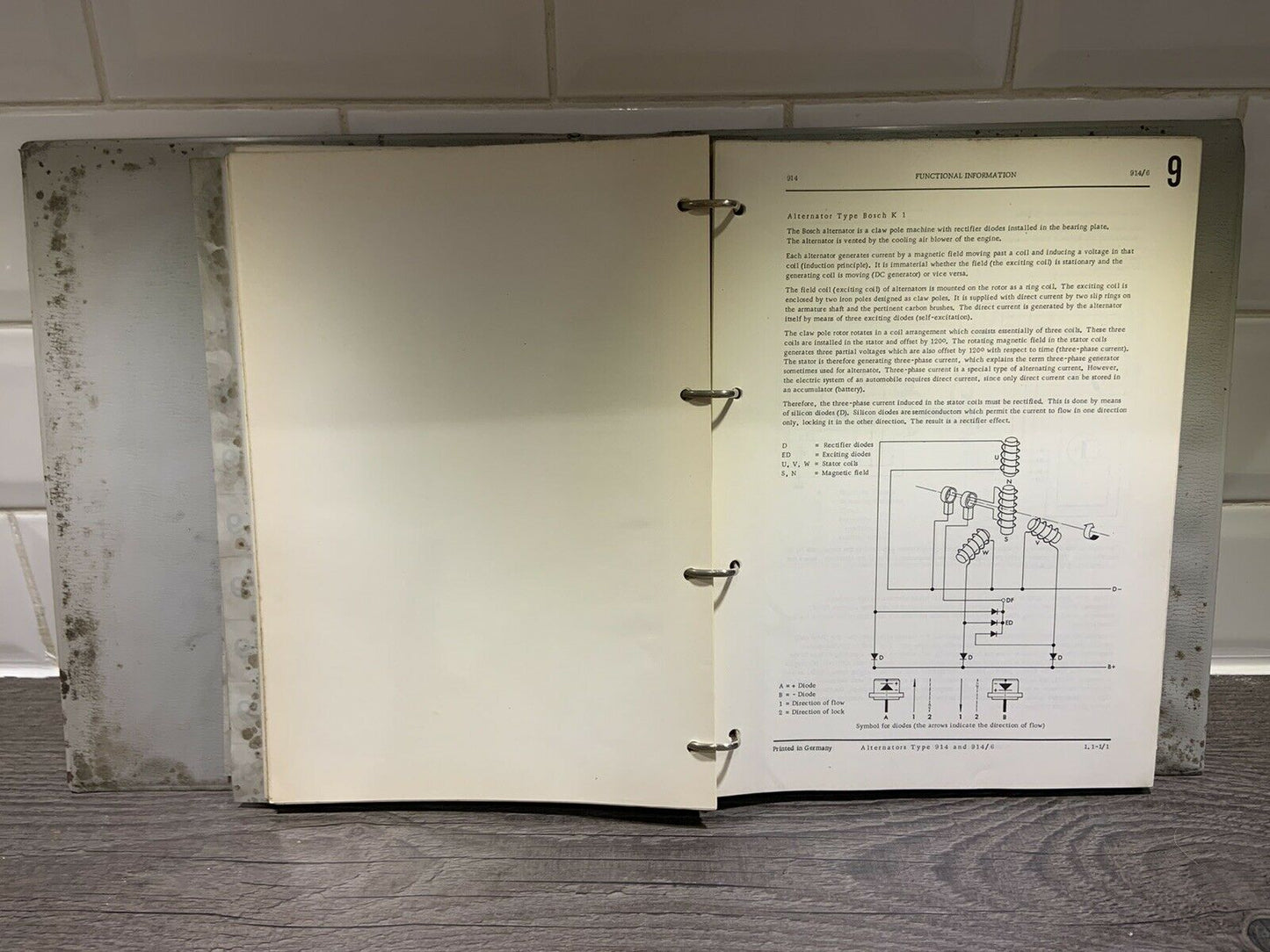 Porsche 914 914/6 Werks-Servicehandbuch 8-9 Elektrik/Karosserie