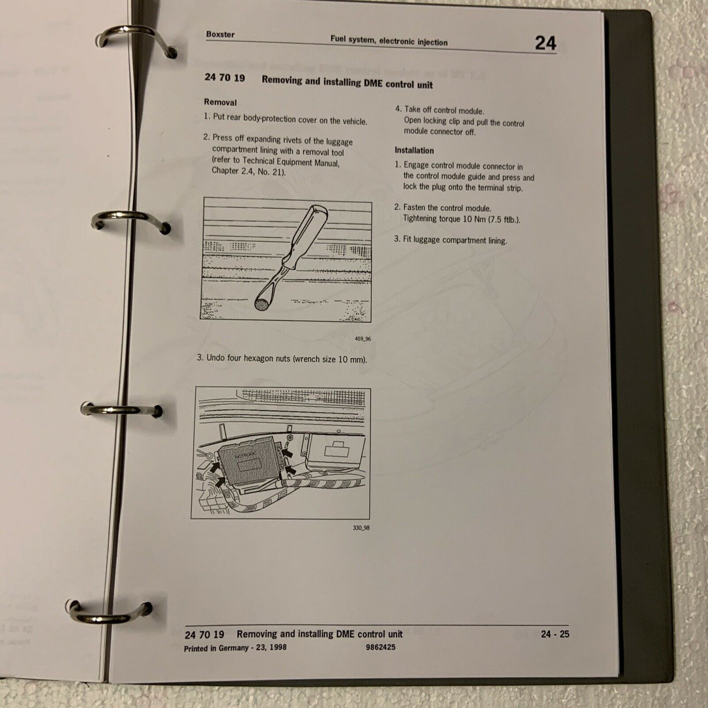 Porsche Boxster 986 Werks-Servicehandbuch G. 2 Kraftstoff-Abgas-Motorelektronik