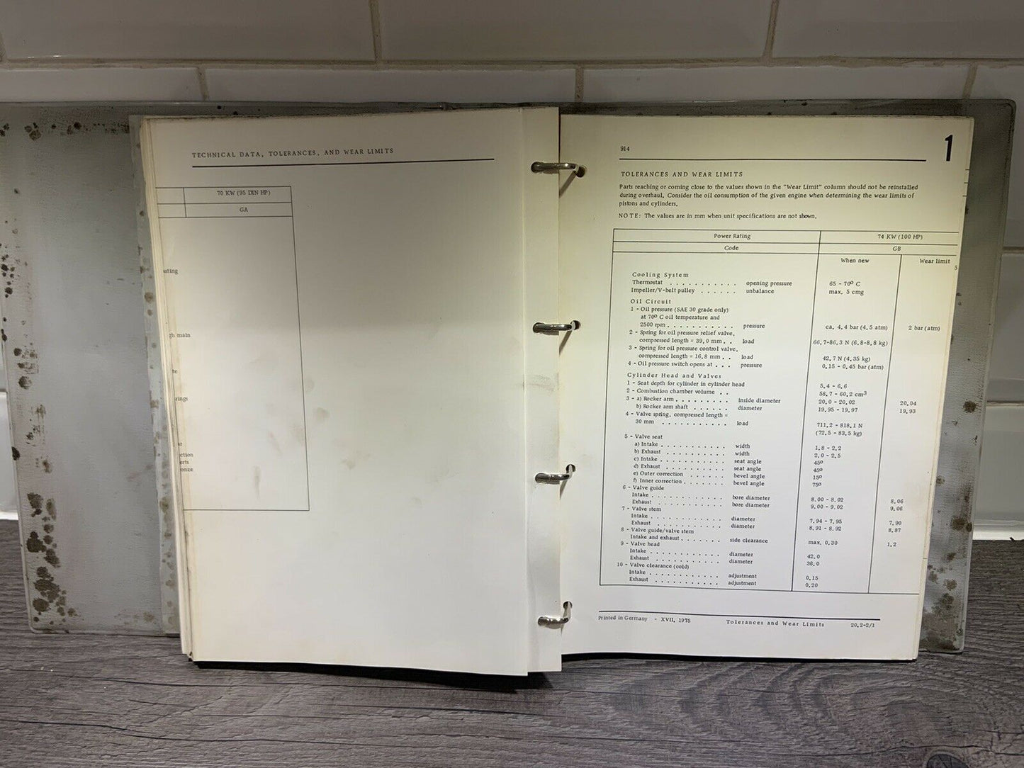 Porsche 914 914/6 Manuale di servizio di fabbrica Vol 1, motore e frizione