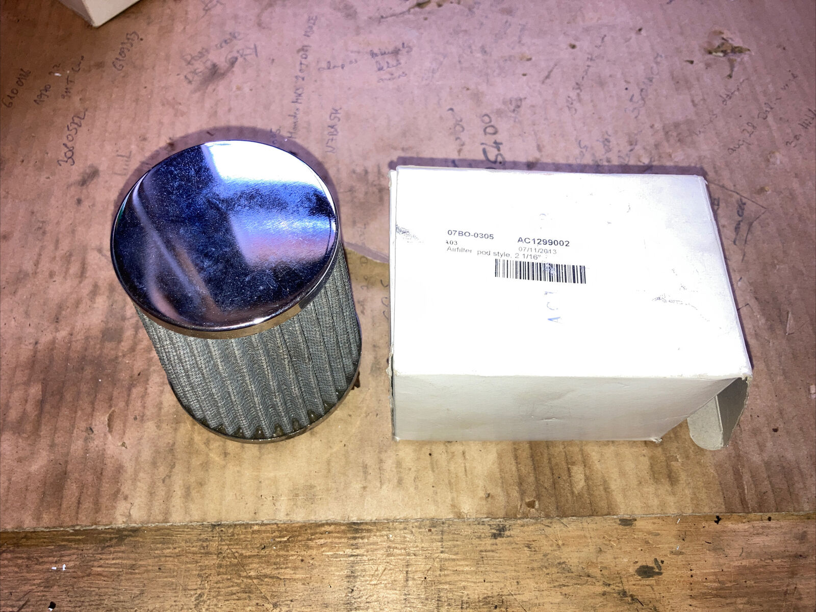 VW Camper TYPE 2 BAY Air filter, pod style, 2 1/16