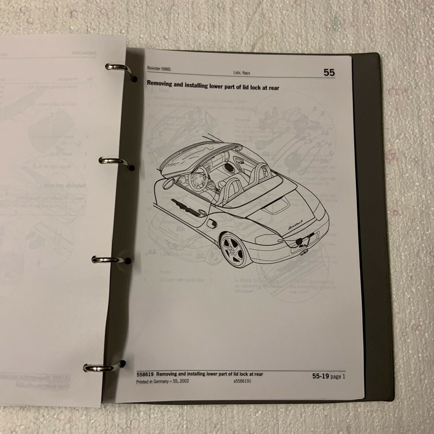 Porsche Boxster 986 Werks-Servicehandbuch Gruppe 5 Karosserie