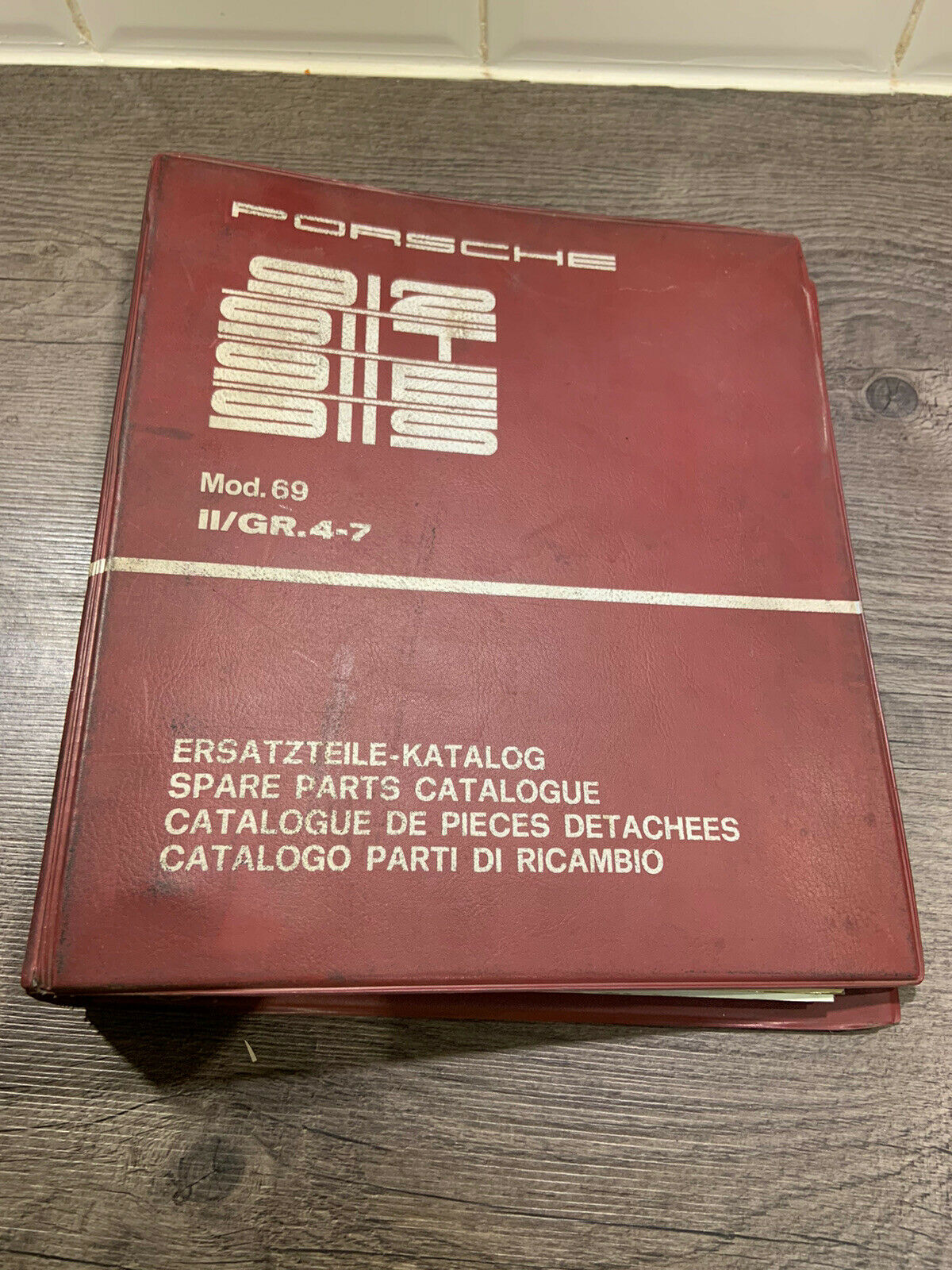 Porsche 912/911 T/911 E/911 S Mod. 69. II/GR. 4-7 Spare Parts Catalogue