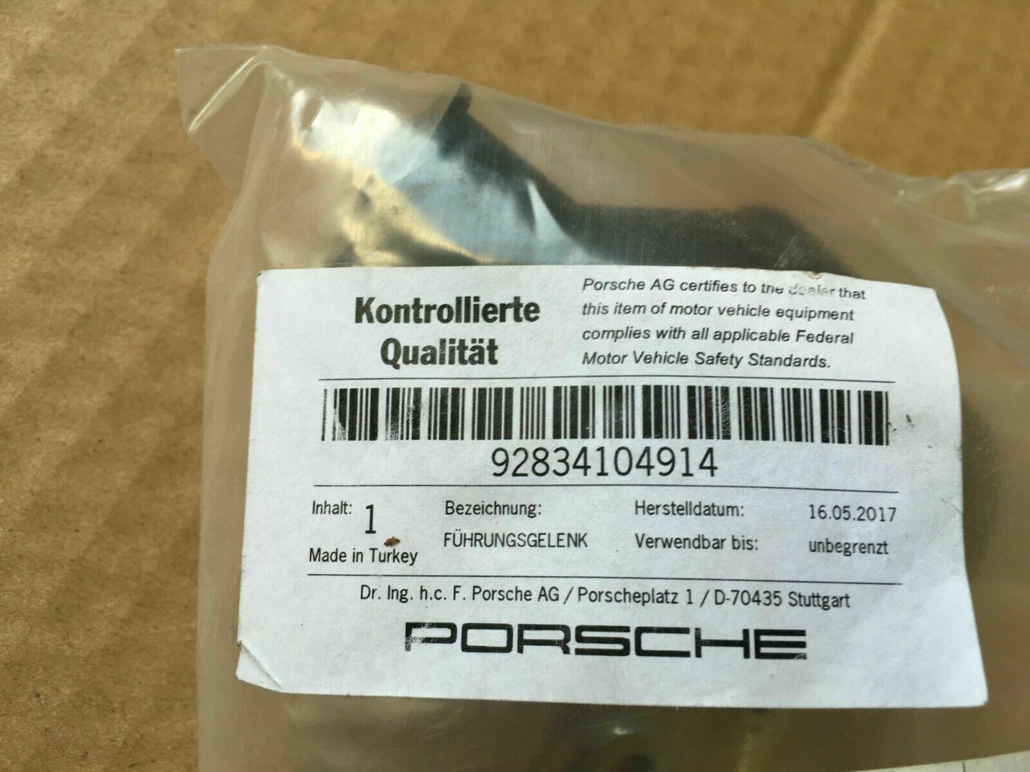 Porsche 928 Front Lower Control Arm Joint 92834104914 New