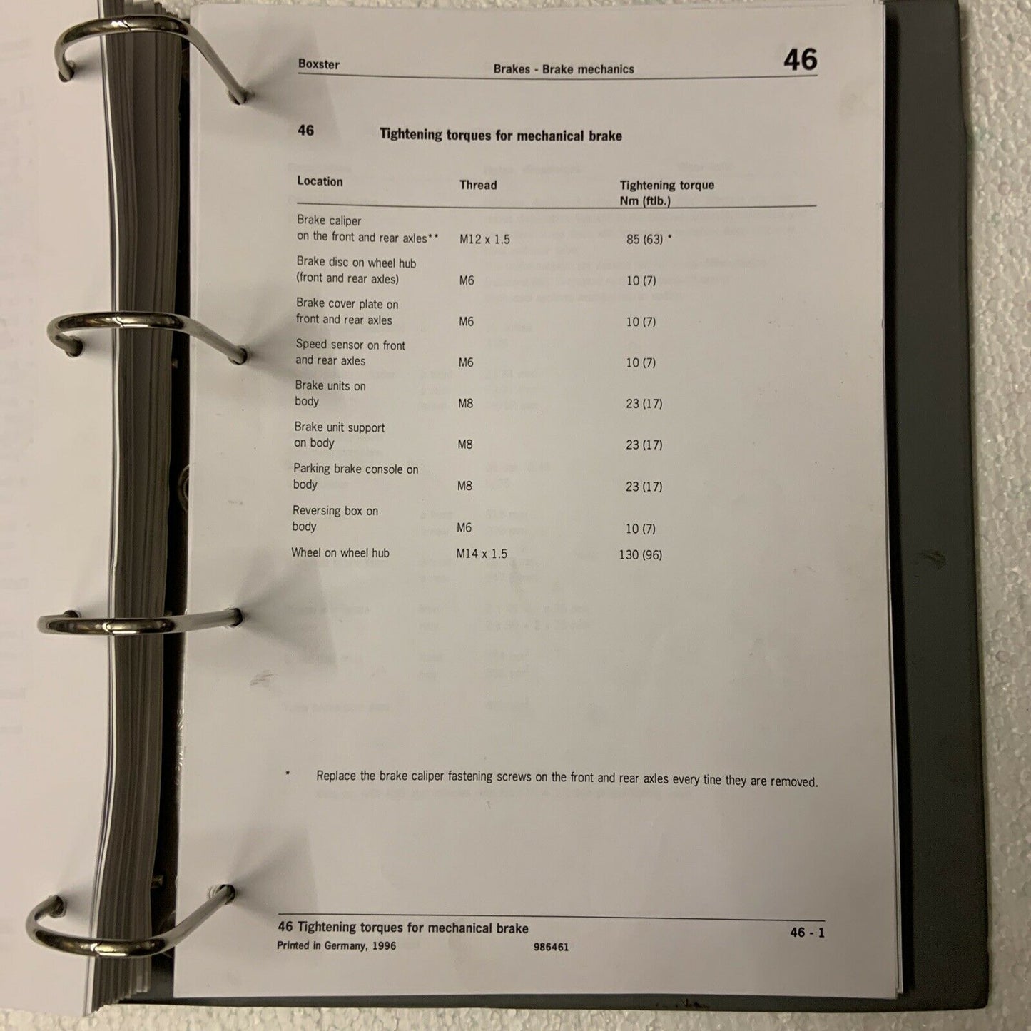 Porsche Boxster 986 Werks-Servicehandbuch Gruppe 4 Fahrwerk