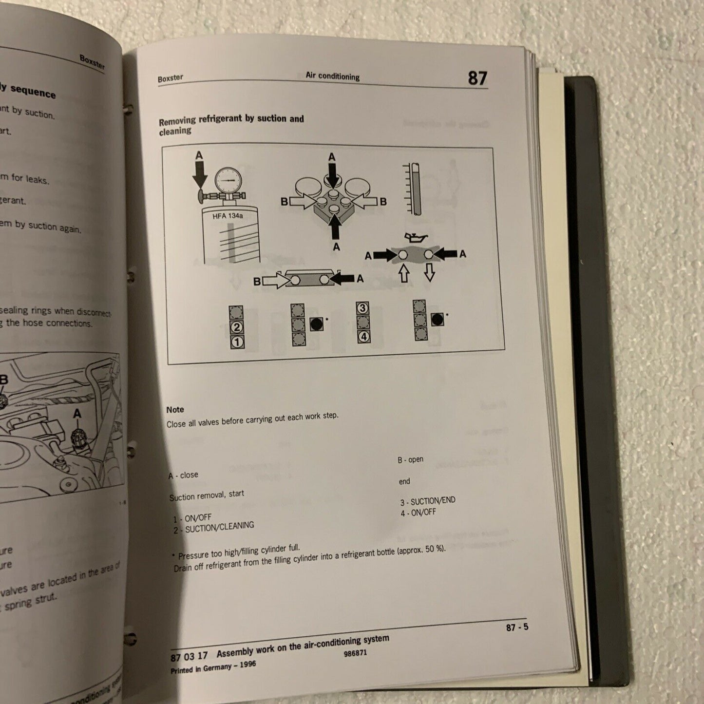 Porsche Boxster 986 Werks-Servicehandbuch Gruppe 8/9 Klimaanlage, Elektrik